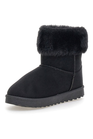 Stivaletti neri con risvolto in pelo Pittarello Love PK1643A