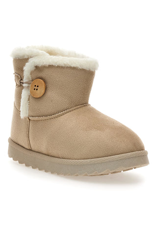 Beige Stiefeletten mit Zierknopf Pittarello Love PK1714A