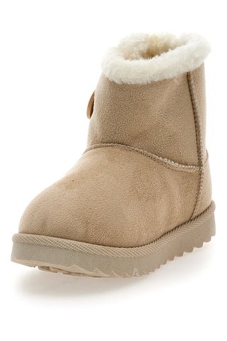 Beige Stiefeletten mit Zierknopf Pittarello Love PK1714A