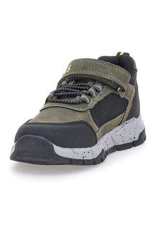 Sneakers verdi con dettagli neri e gialli Pitt kids 124