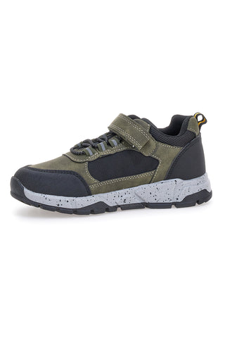 Sneakers verdi con dettagli neri e gialli Pitt kids 124