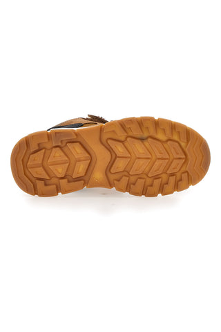 Pitt Kids 127 Braune Trekking-Sneaker mit Doppelriemen