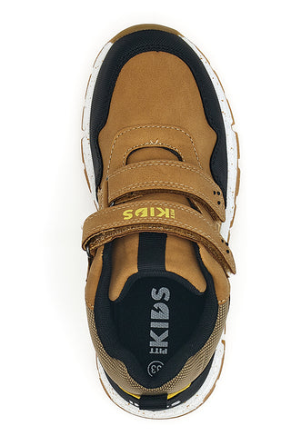 Pitt Kids 127 Braune Trekking-Sneaker mit Doppelriemen