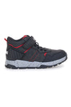 Schwarze High-Top-Sneaker mit roten Details und Klettverschluss Pitt Kids 129
