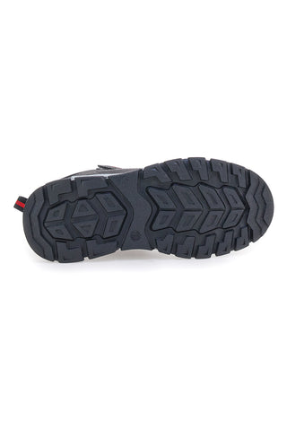 Sneakers alte grigie con dettagli rossi e strappo Pitt Kids 125