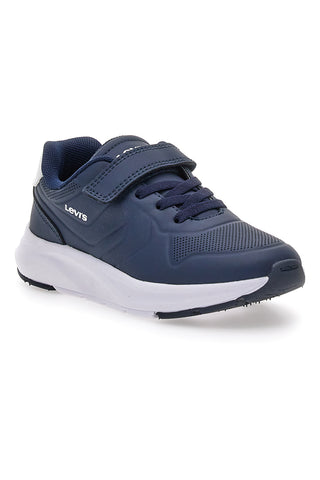 Levi's – LARRY J – Blaue Sneakers mit Klettverschluss