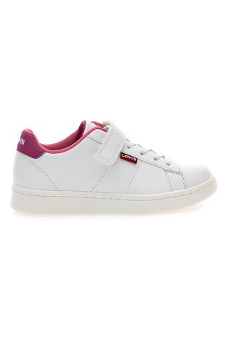 Sneakers bianche con dettagli fucsia Levi's Bell JR