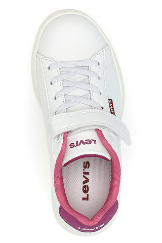 Sneakers bianche con dettagli fucsia Levi's Bell JR