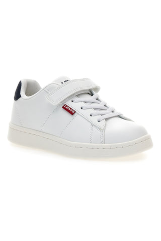 Sneakers bianche con dettaglio blu navy Levi's Bell JR