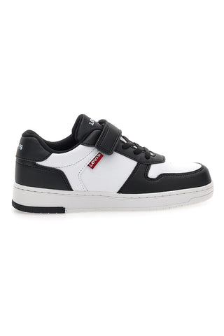 Sneakers bianche e nere con chiusura a strappo Levi's Kick SE