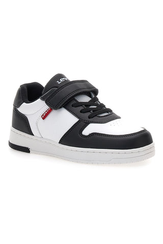 Sneakers bianche e nere con chiusura a strappo Levi's Kick SE