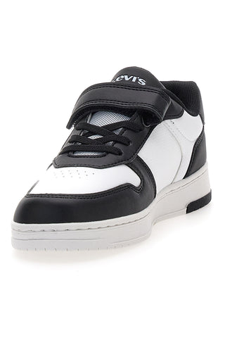 Sneakers bianche e nere con chiusura a strappo Levi's Kick SE