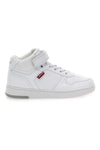 Levi's – Kick Mid Se – Weiße, mittelhohe Sneakers mit Klettverschluss