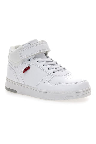 Levi's – Kick Mid Se – Weiße, mittelhohe Sneakers mit Klettverschluss