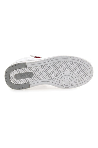 Levi's – Kick Mid Se – Weiße, mittelhohe Sneakers mit Klettverschluss