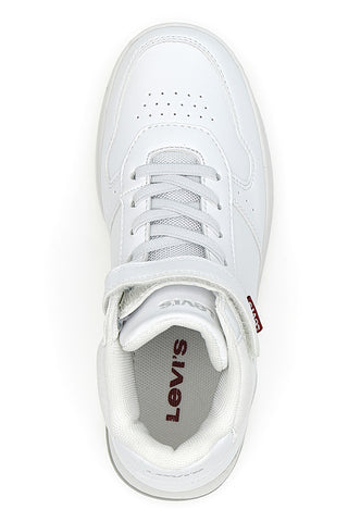 Levi's – Kick Mid Se – Weiße, mittelhohe Sneakers mit Klettverschluss