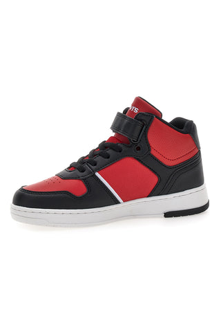 Levi's – Kick Mid Se – Sneaker mit Klettverschluss in Schwarz und Rot