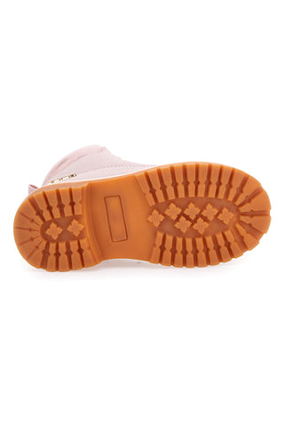 Rosa Stiefeletten mit Profilsohle MKIDS MG25165