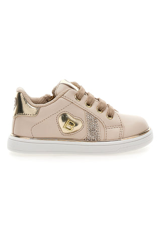 Laura Biagiotti L97409510 rosa Sneakers mit goldenen Details