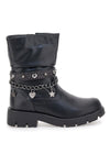 Stivaletti neri con catene e charm Grazie 1740