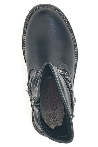 Stivaletti neri con catene e charm Grazie 1740