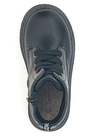 Grazia 1620 schwarze Stiefeletten mit Schriftzug und Glitzer