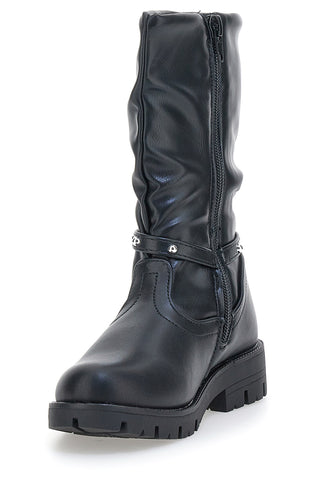 Grazia 1756 Schwarze Stiefel mit Glitzer LOVE Writing