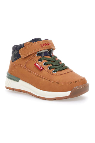 Levi's – Ascot Mini Mid-Top-Sneaker in Braun mit Camouflage-Details