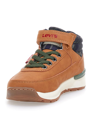 Sneakers mid marroni con dettagli camouflage Levi's Ascot Mini