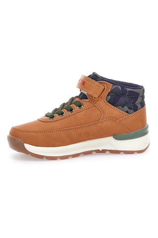 Levi's – Ascot Mini Mid-Top-Sneaker in Braun mit Camouflage-Details