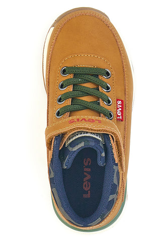 Levi's – Ascot Mini Mid-Top-Sneaker in Braun mit Camouflage-Details