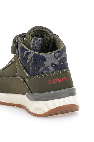 Sneakers mid verdi con dettagli camouflage Levi's Ascot Mini