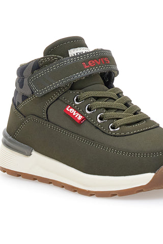 Sneakers mid verdi con dettagli camouflage Levi's Ascot Mini