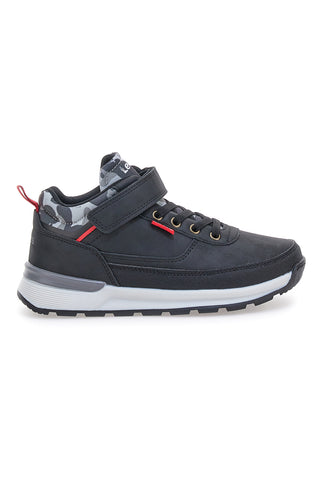 Schwarze Sneaker mit Camouflage-Details Levi's Ascot Refresh