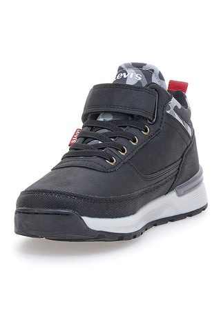 Schwarze Sneaker mit Camouflage-Details Levi's Ascot Refresh