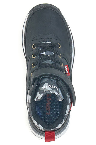 Schwarze Sneaker mit Camouflage-Details Levi's Ascot Refresh