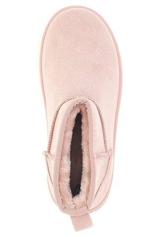 Pinke Stiefeletten mit Klettverschluss und warmem Fellfutter, Modell Thanks Girls GB2029