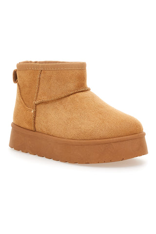 Stiefeletten aus Leder mit Klettverschluss und warmem Fellfutter. Danke Girls GB2029.