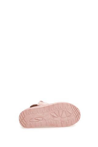 Pinkfarbene Stiefeletten mit Glitzerherz und warmem Fellfutter
