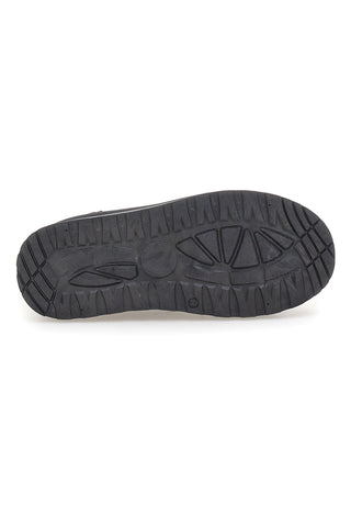 Schwarze Stiefeletten mit Schnalle und warmem Fellfutter, Modell Grazie Girls GB2032