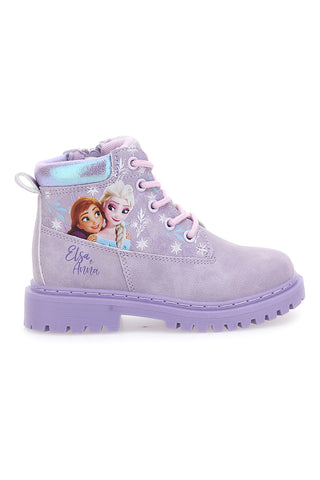 Scarponcini lilla con stampa Frozen e zip laterale Frozen D4310712S