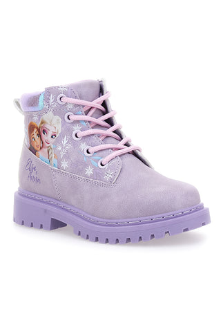 Scarponcini lilla con stampa Frozen e zip laterale Frozen D4310712S