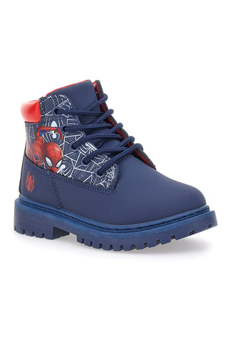 Scarponcini blu con stampa Spiderman e zip laterale Spiderman R1310564S10