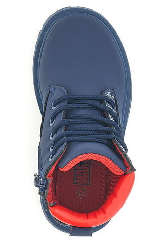 Scarponcini blu con stampa Spiderman e zip laterale Spiderman R1310564S10