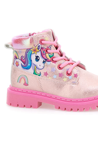 Anfibi rosa glitter con unicorno Unicorn S8010155S10