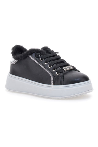 Sneakers nere con pelliccia e dettagli metallici Grazie Girl 153451