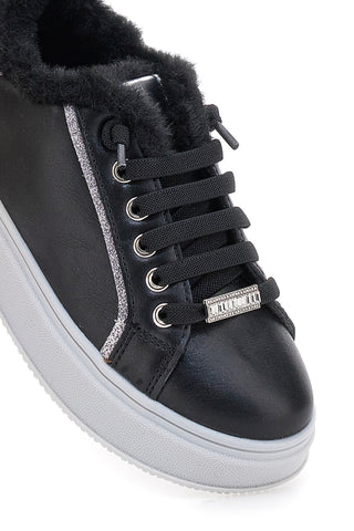 Sneakers nere con pelliccia e dettagli metallici Grazie Girl 153451