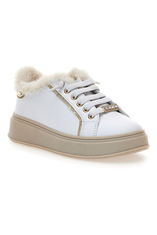 Sneakers bianche con interno in pelliccia Grazie Girl 153451