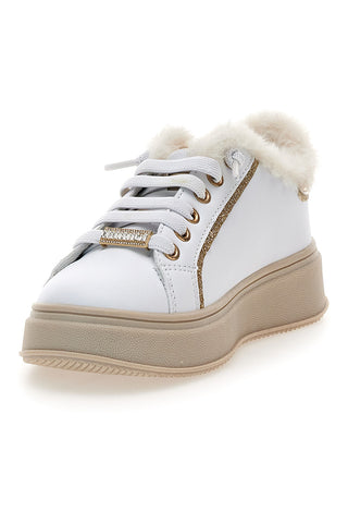 Sneakers bianche con interno in pelliccia Grazie Girl 153451