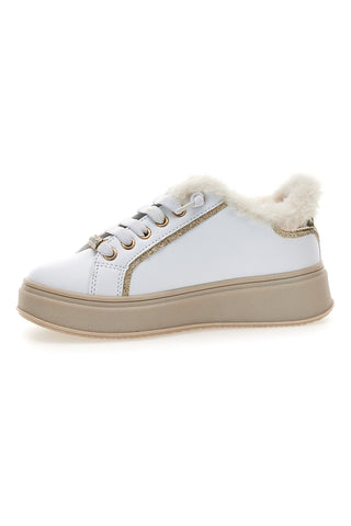 Sneakers bianche con interno in pelliccia Grazie Girl 153451